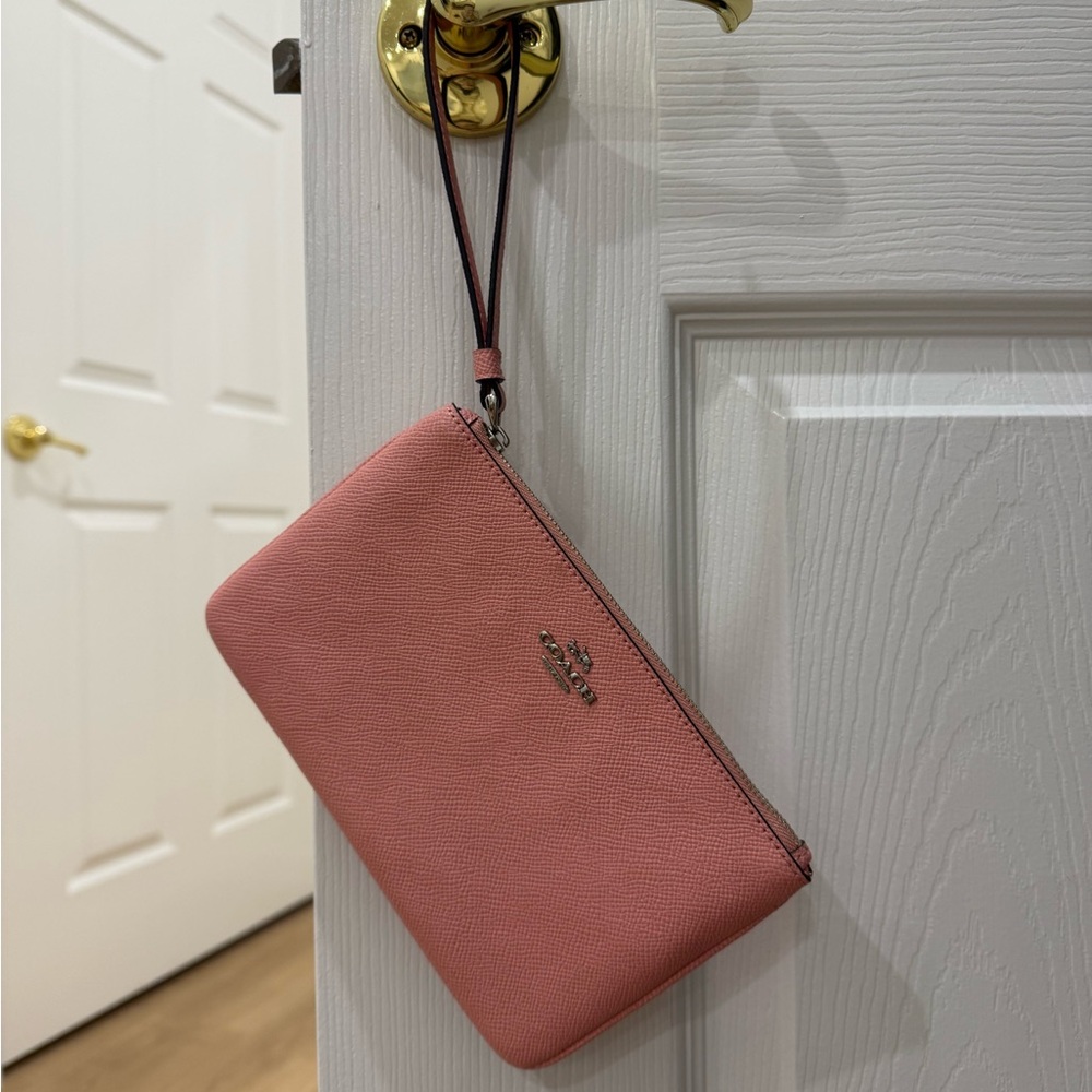 Coach Pink Leather Wristlet